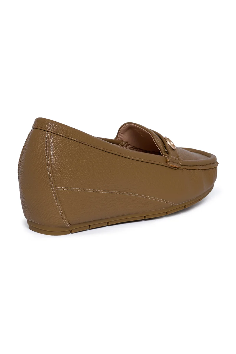 Geoomnii BROWN Geoomnii Closed Flat Shoes for Women – Comfortable Slip-On Ballet Flats for Office, Daily Wear & Casual Use for Women | Best Price UAE